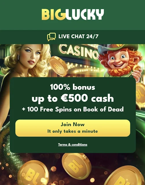 Bonus av Big Lucky Casino