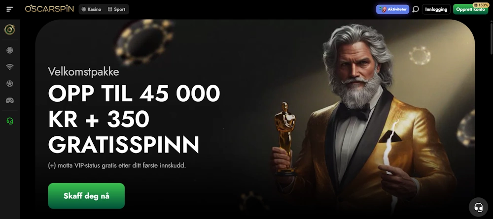 Lobby av Oscarspin casino