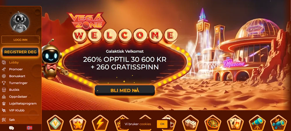 Lobby av Vega Zone Casino